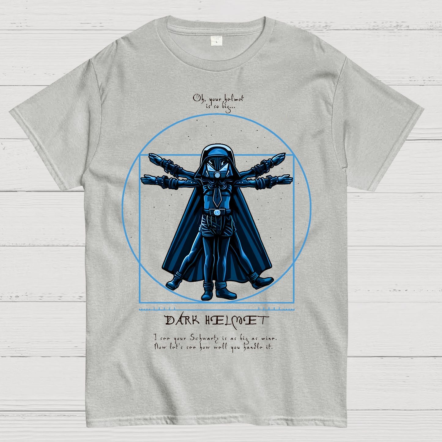 Vitruvian Helmet Geek T-Shirt