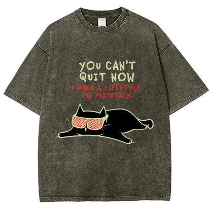 You Can't Quit Now Vintage Distressed T-shirt
