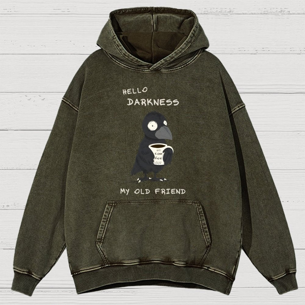 Hello Darkness Vintage Distressed Hoodie