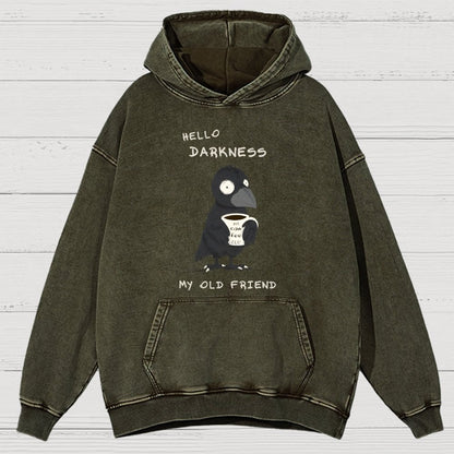 Hello Darkness Vintage Distressed Hoodie