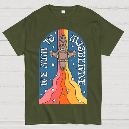 Psychedelic Aim to Misbehave Geek T-Shirt