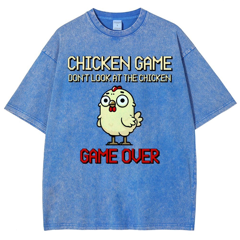 Chicken-game Vintage Distressed T-shirt
