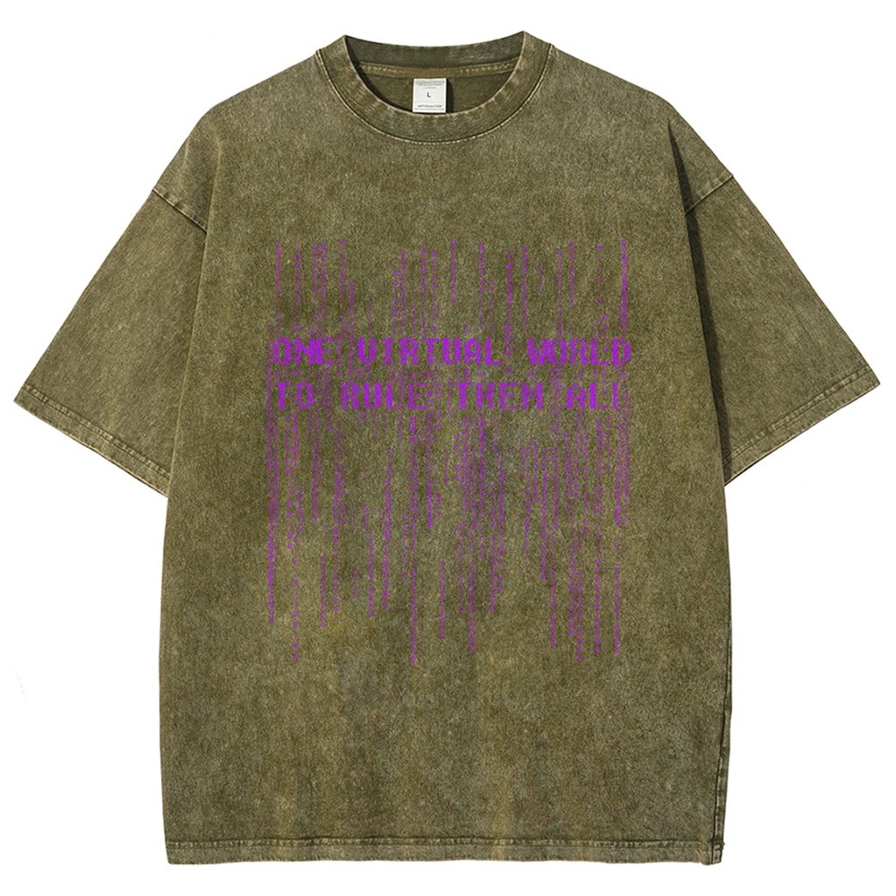One Virtual Realm to Rule Them All Vintage Distressed T-shirt