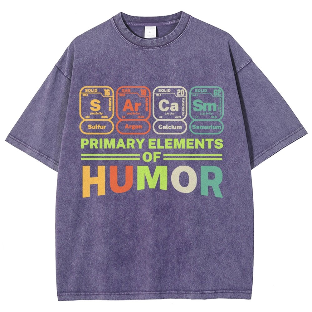 Primary Elements Of Humor Vintage Distressed T-shirt