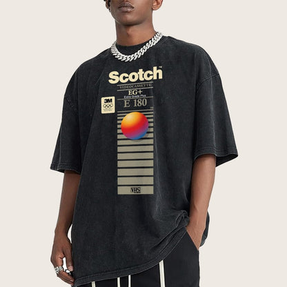 VHS Scotch E180 Vintage Distressed T-shirt