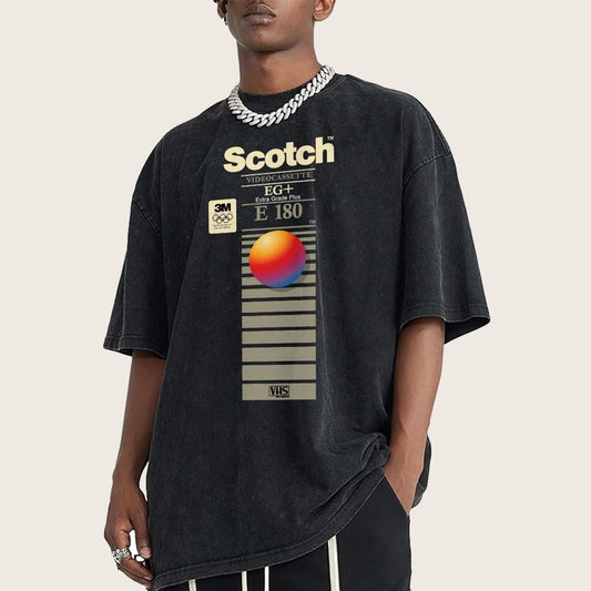 VHS Scotch E180 Vintage Distressed T-shirt