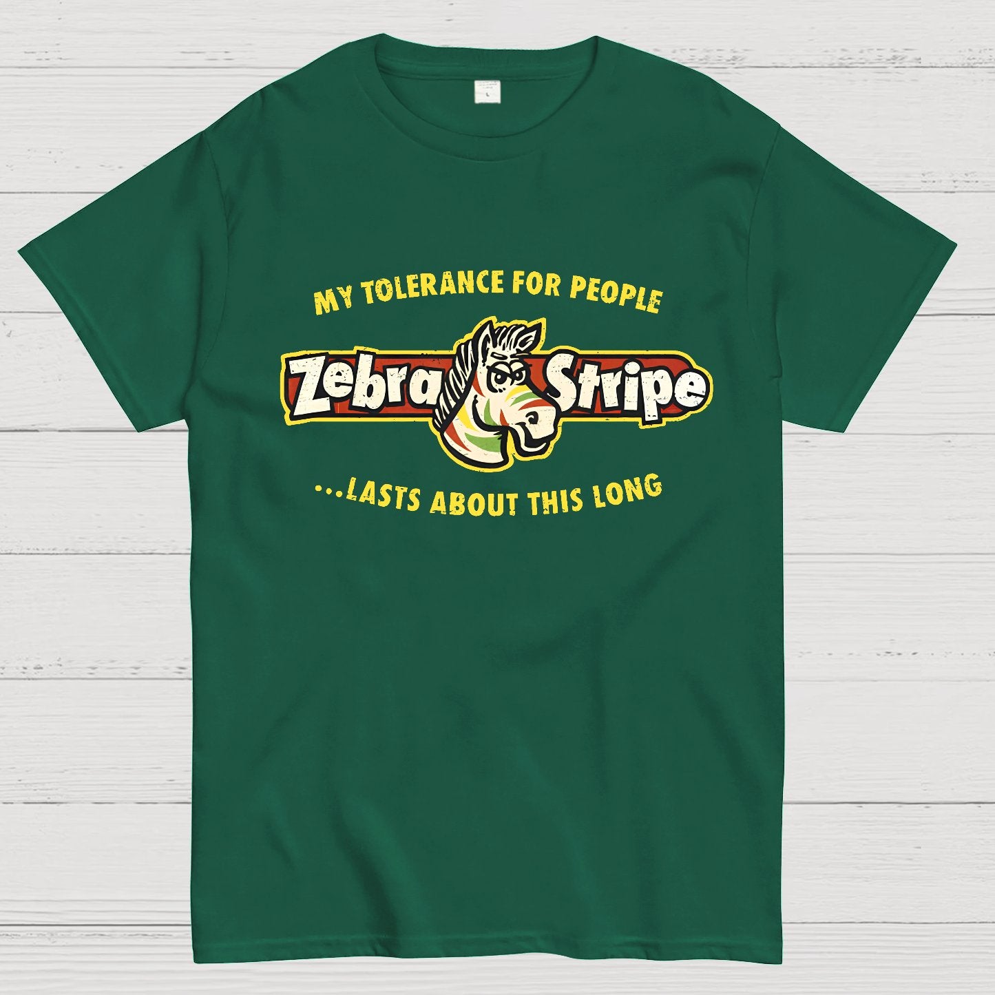 Zebra Fruit Stripe Gum Geeky T-Shirt