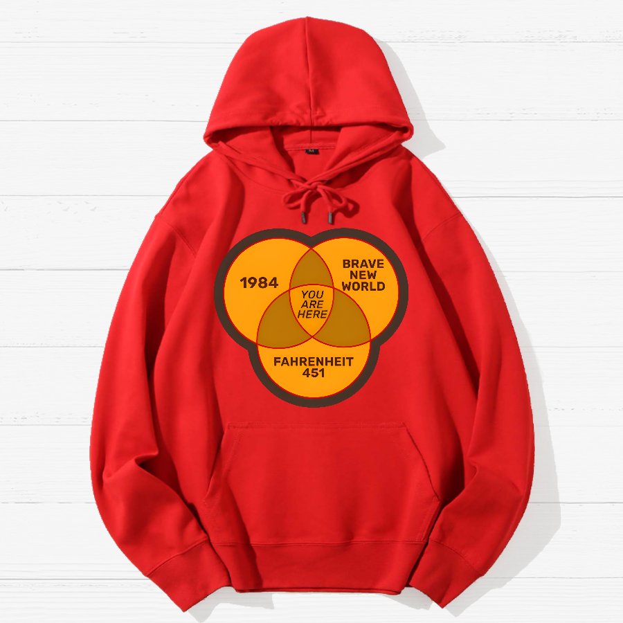 You Are Here Geek Cotton Hoodie