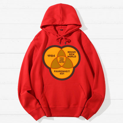 You Are Here Geek Cotton Hoodie