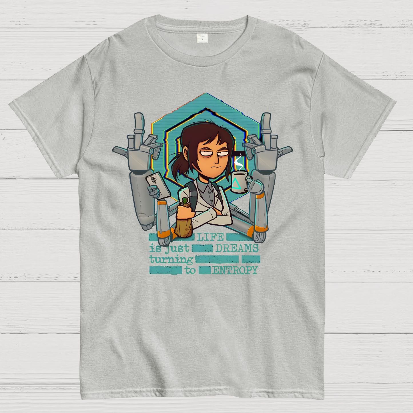 Life is Dreams Turning to Entropy Job Inside Conspiracy Geek T-Shirt