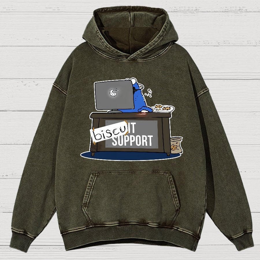 BiscuIT Support Vintage Distressed Hoodie