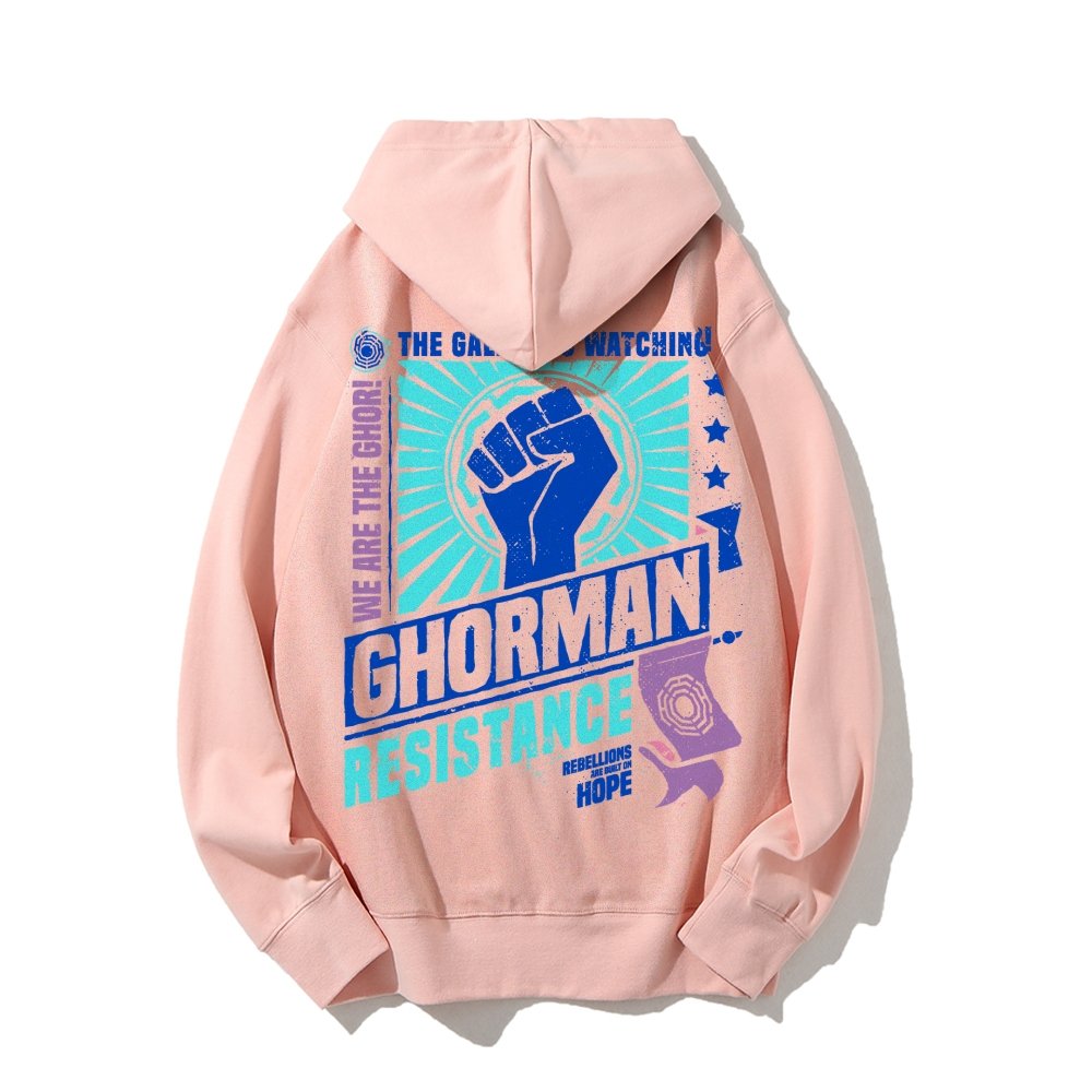 Galactic Resistance Printed Back Cotton Hoodie