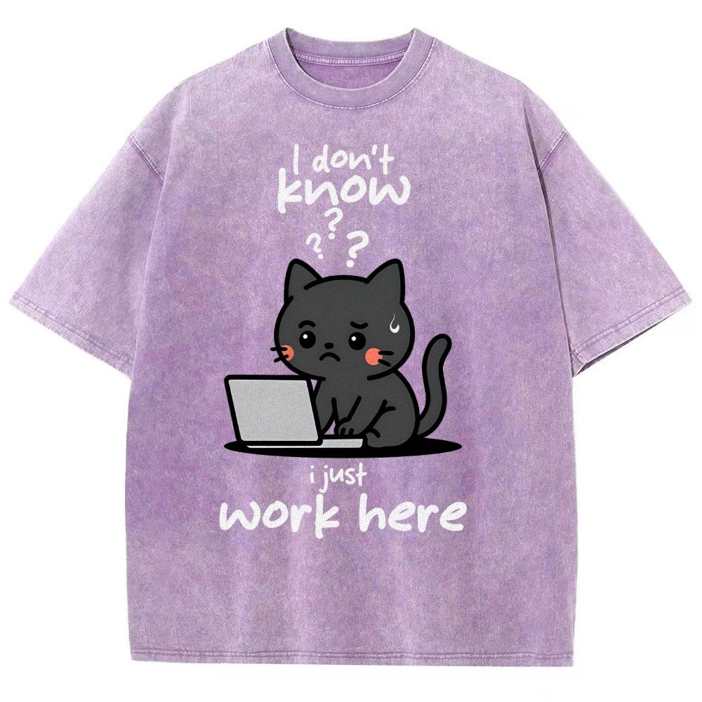 I Just Work Here Vintage Distressed T-shirt