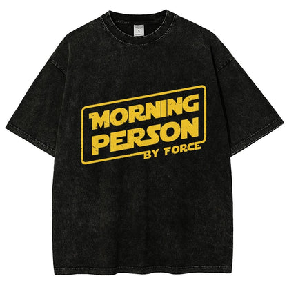 Morning Person By Force Vintage Distressed T-shirt