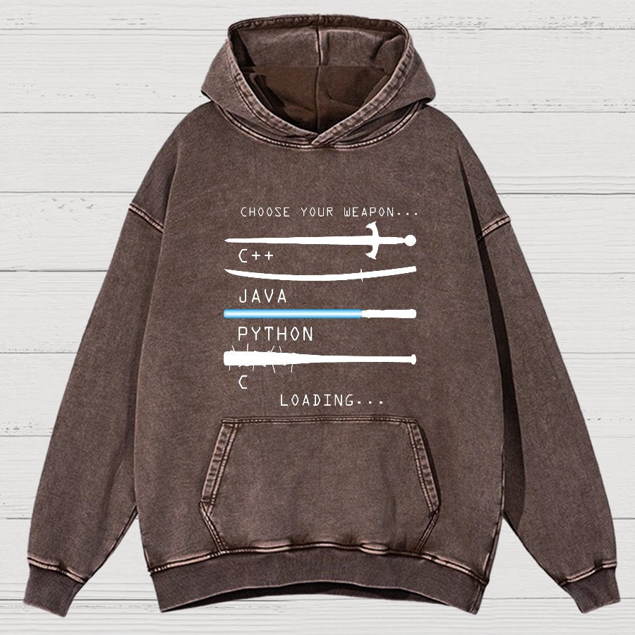 Choose Your Weapon Vintage Distressed Hoodie