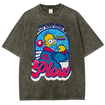 Mr. Snowplow Vintage Distressed T-shirt