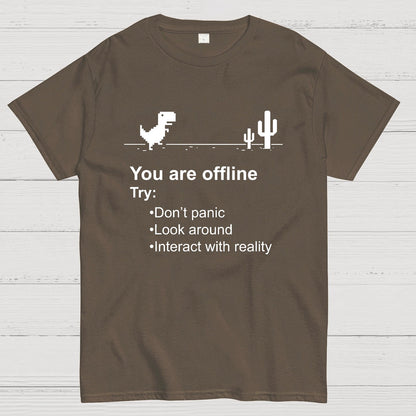 Offline Without Internet, Don't Panic Geeky T-Shirt