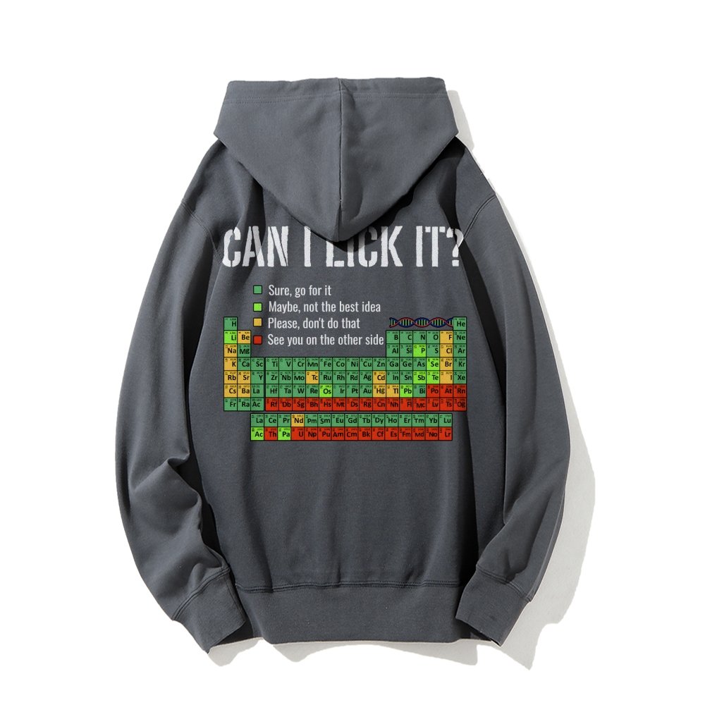 Can I Lick It Printed Back Unisex Cotton Hoodie