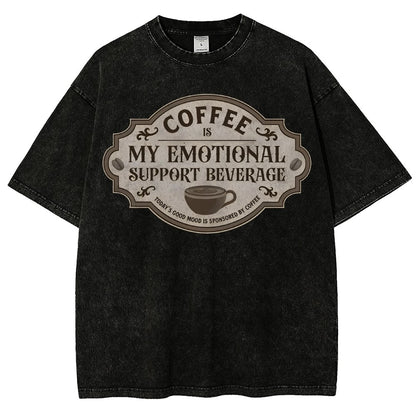 My Emotional Support Beverage Vintage Distressed T-shirt