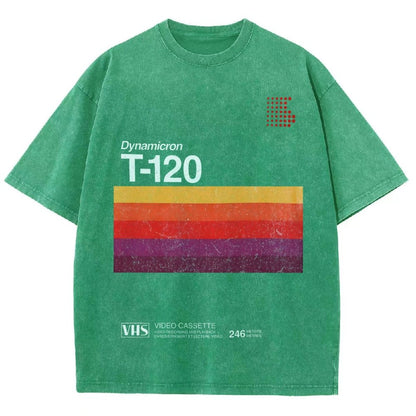 VHS T-120 Vintage Video Tape Retro Graphic Vintage Distressed T-shirt