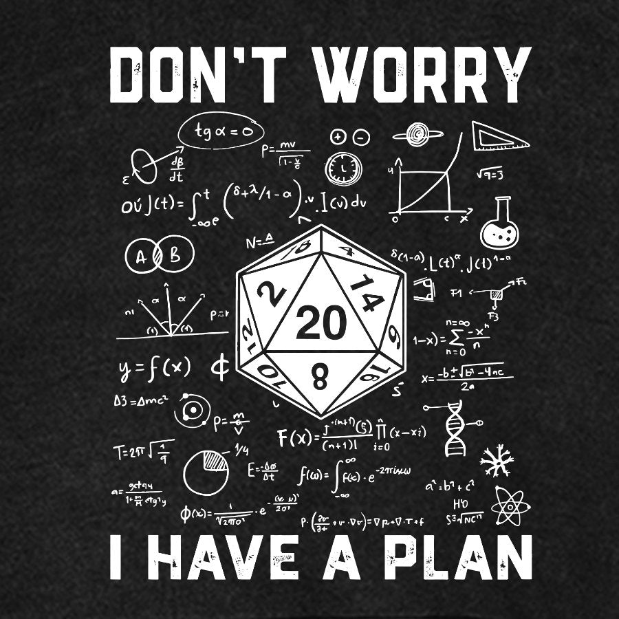 Don't Worry I Have A Plan Funny Dungeon Game Vintage Distressed Hoodie