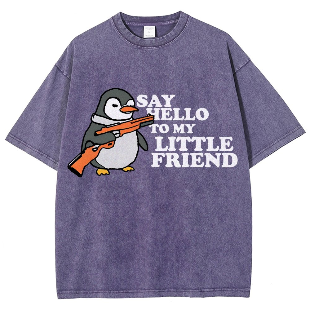 Say Hello To My Little Friend! Vintage Distressed T-shirt