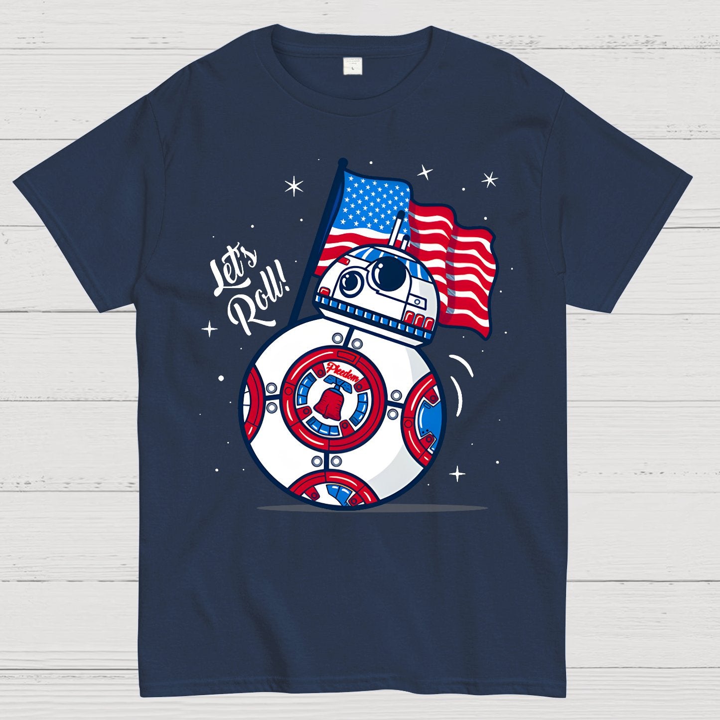 Red, White, and BB-Blue Geek T-Shirt