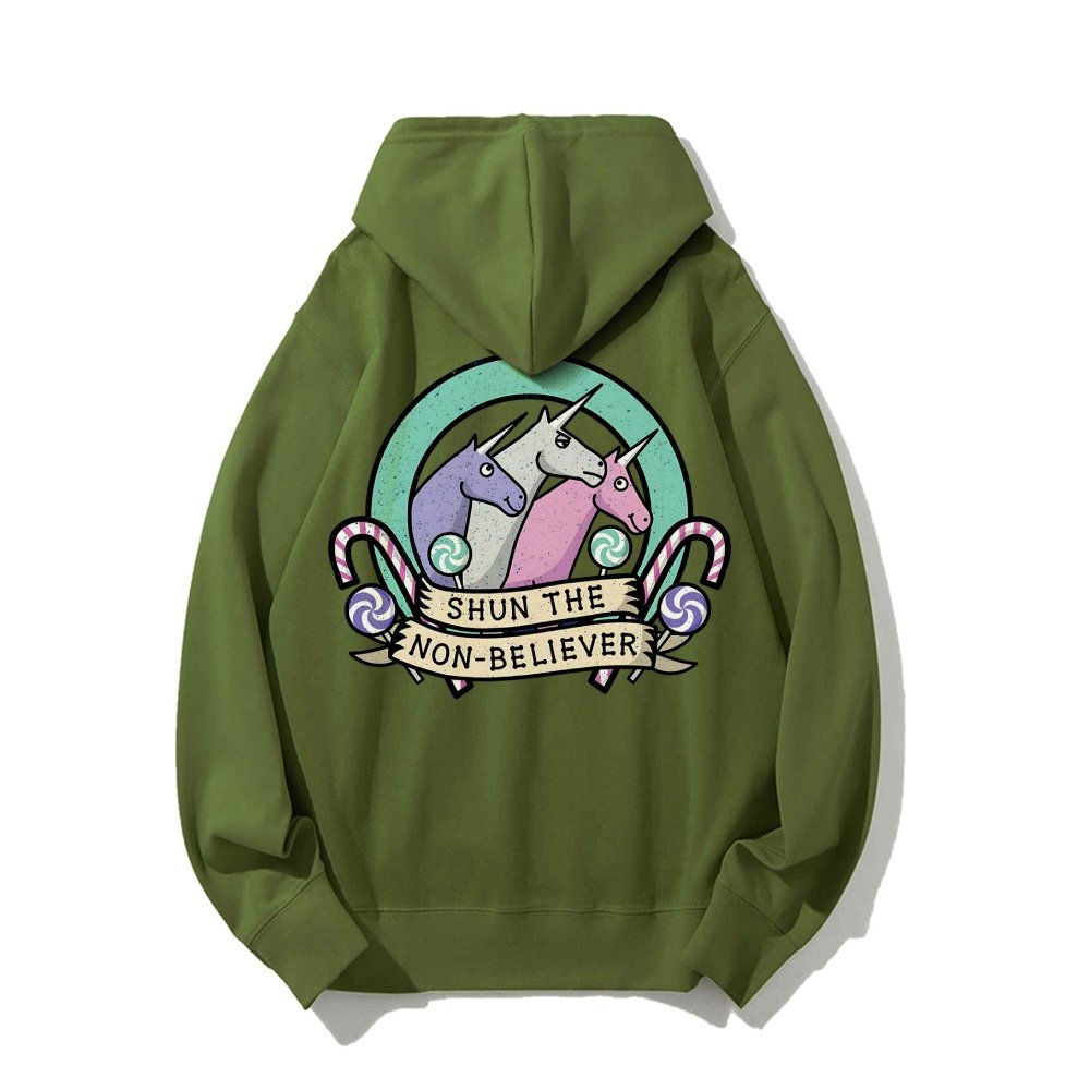 Shun The Non-Believer Printed Back Unisex Cotton Hoodie