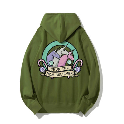 Shun The Non-Believer Printed Back Unisex Cotton Hoodie