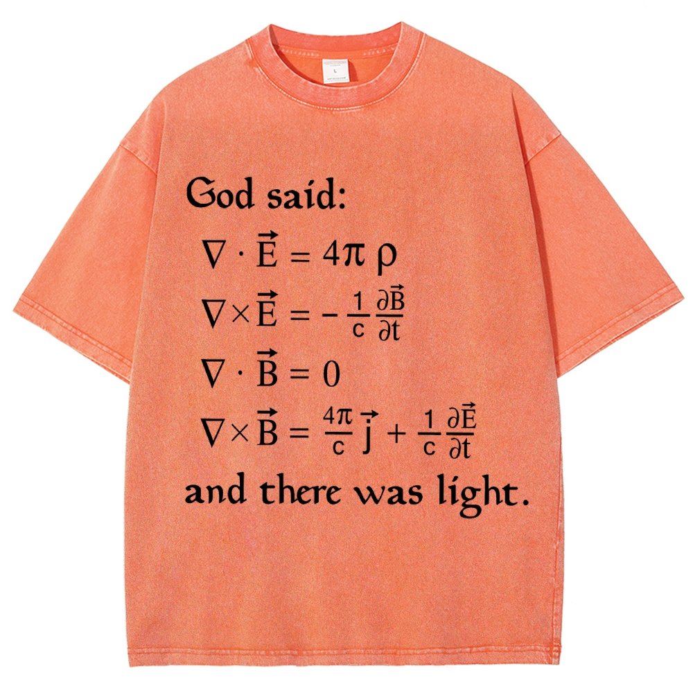 God said Funny math Vintage Distressed T-shirt