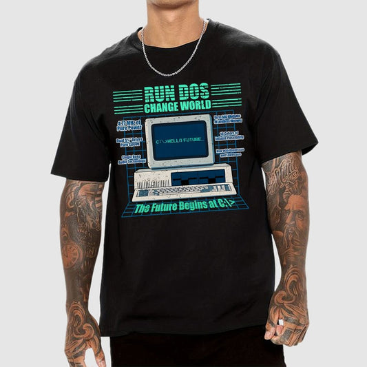 Run DOS, Change World Geek T-Shirt