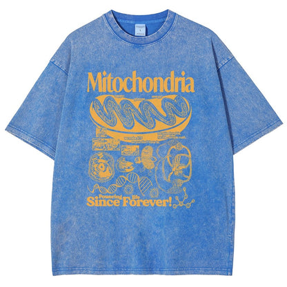 Mitochondria Vintage Science Vintage Distressed T-shirt