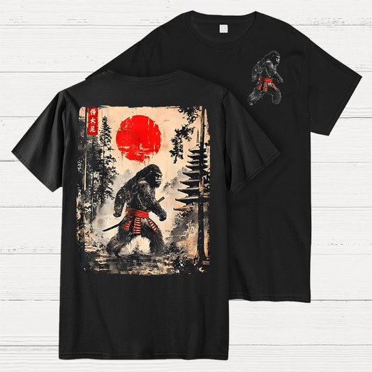 Funny Samurai Ukiyo-e Vintage Graphic Geek T-Shirt