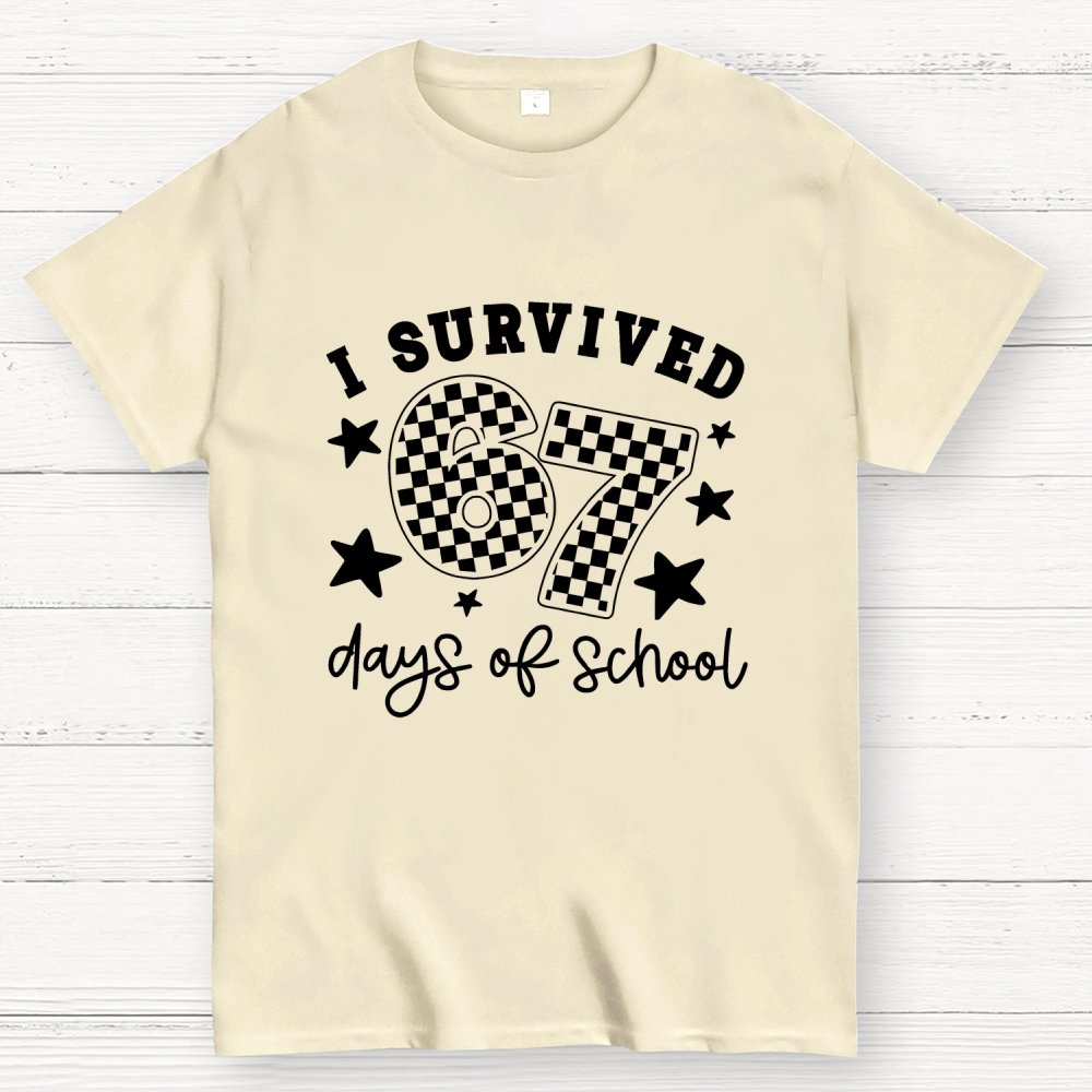 I Survived 67 Days of School Geek T-Shirt
