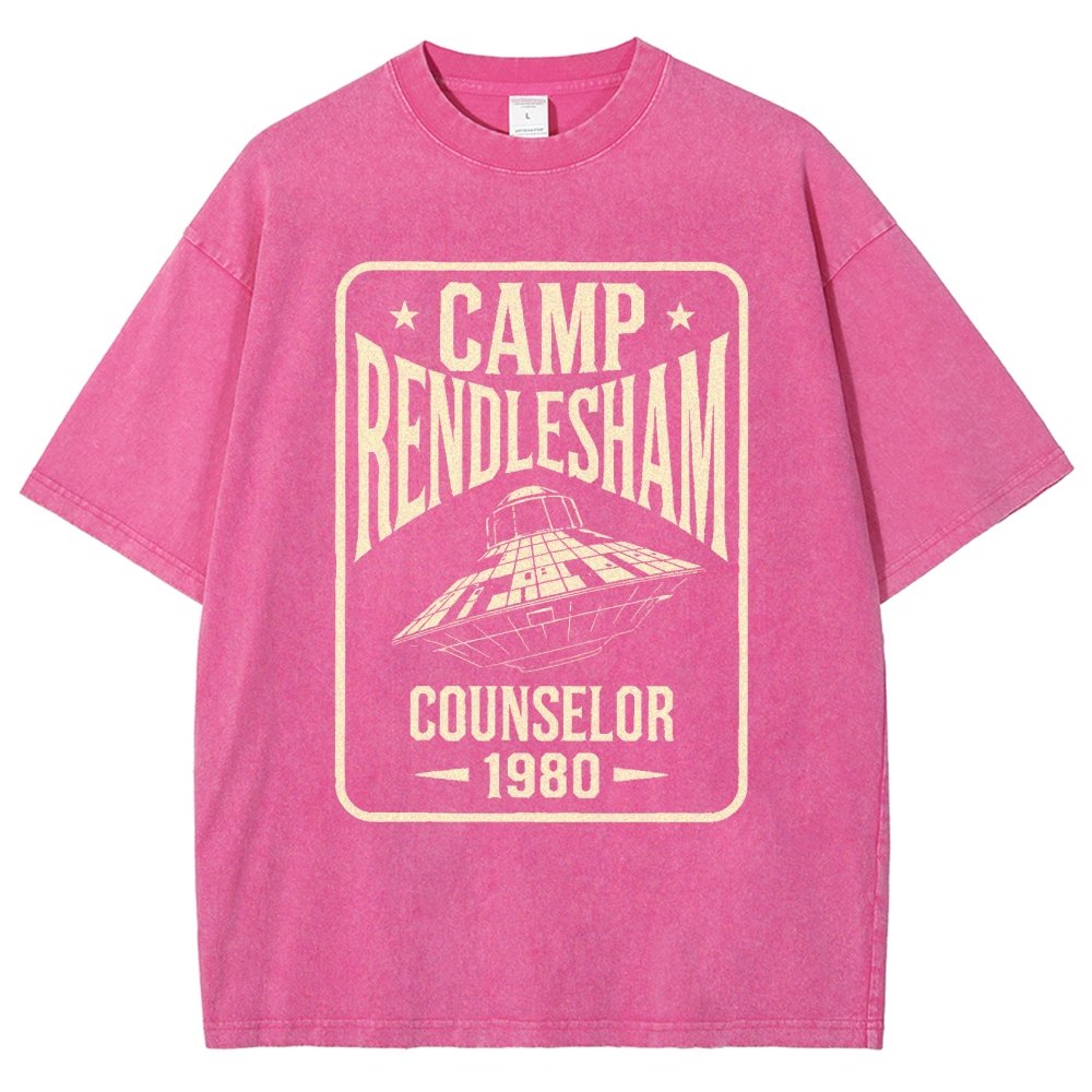 Camp Rendlesham Counselor 1980 UFO Vintage Distressed T-shirt