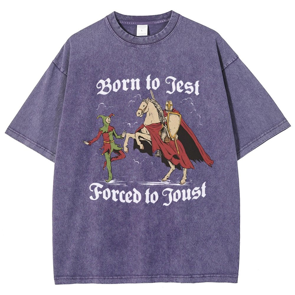 Born To Jest Forced To Joust Vintage Distressed T-shirt