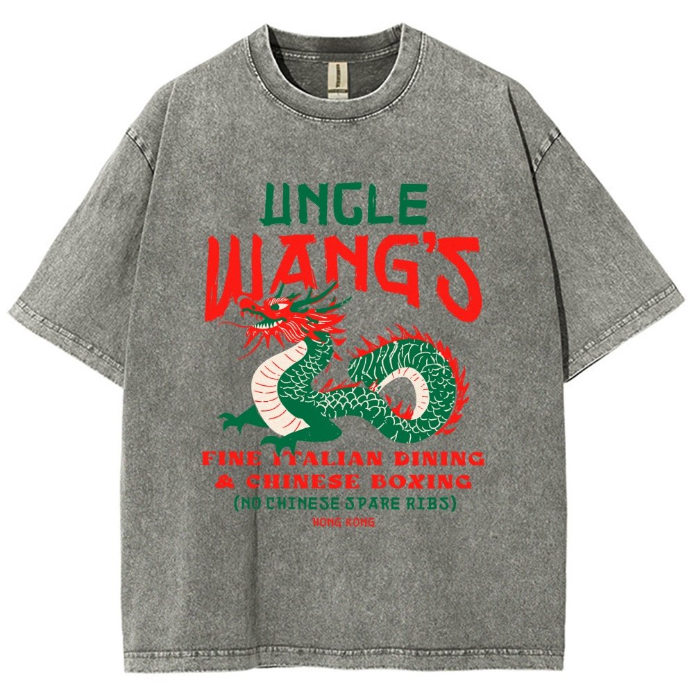 Uncle Wang's Fine Italian Dining & Chinese Boxing Vintage Distressed T-shirt