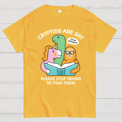 Cryptids are Shy Geek T-Shirt