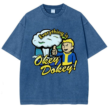 Everything Is Okey-Dokey Vintage Distressed T-shirt