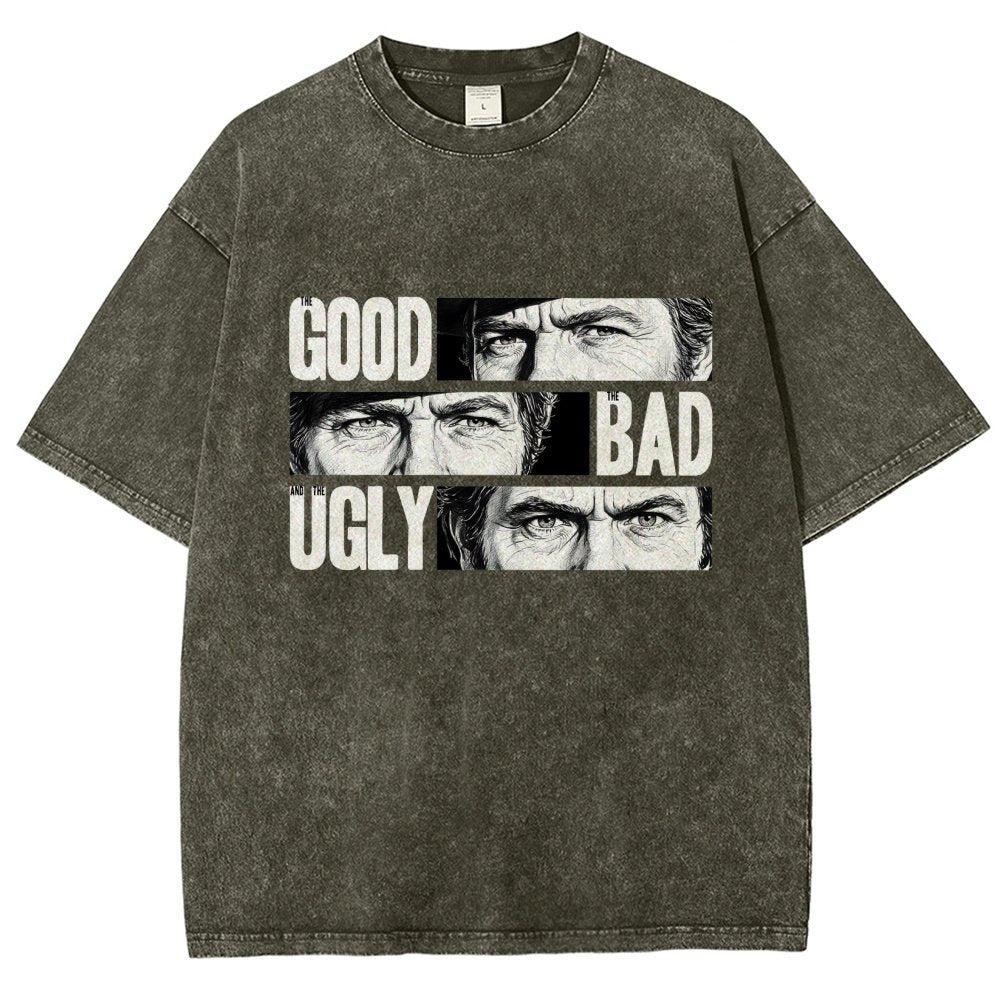 The Good The Bad The Ugly   Vintage Distressed T-shirt