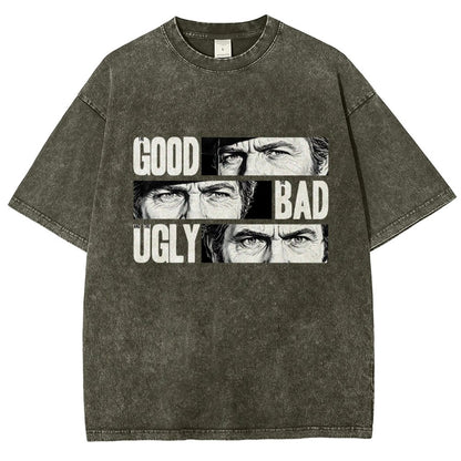 The Good The Bad The Ugly   Vintage Distressed T-shirt