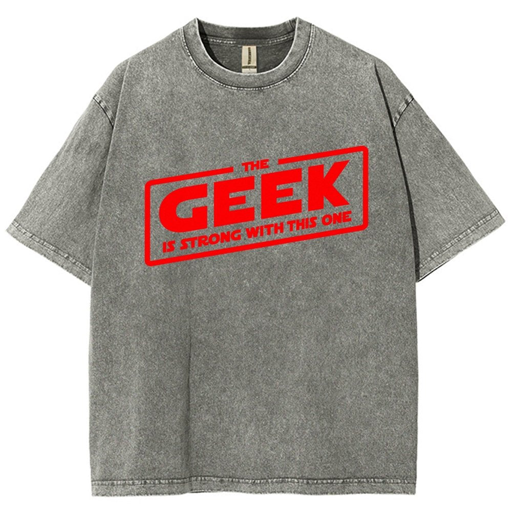 The Geek Is Strong Vintage Distressed T-shirt