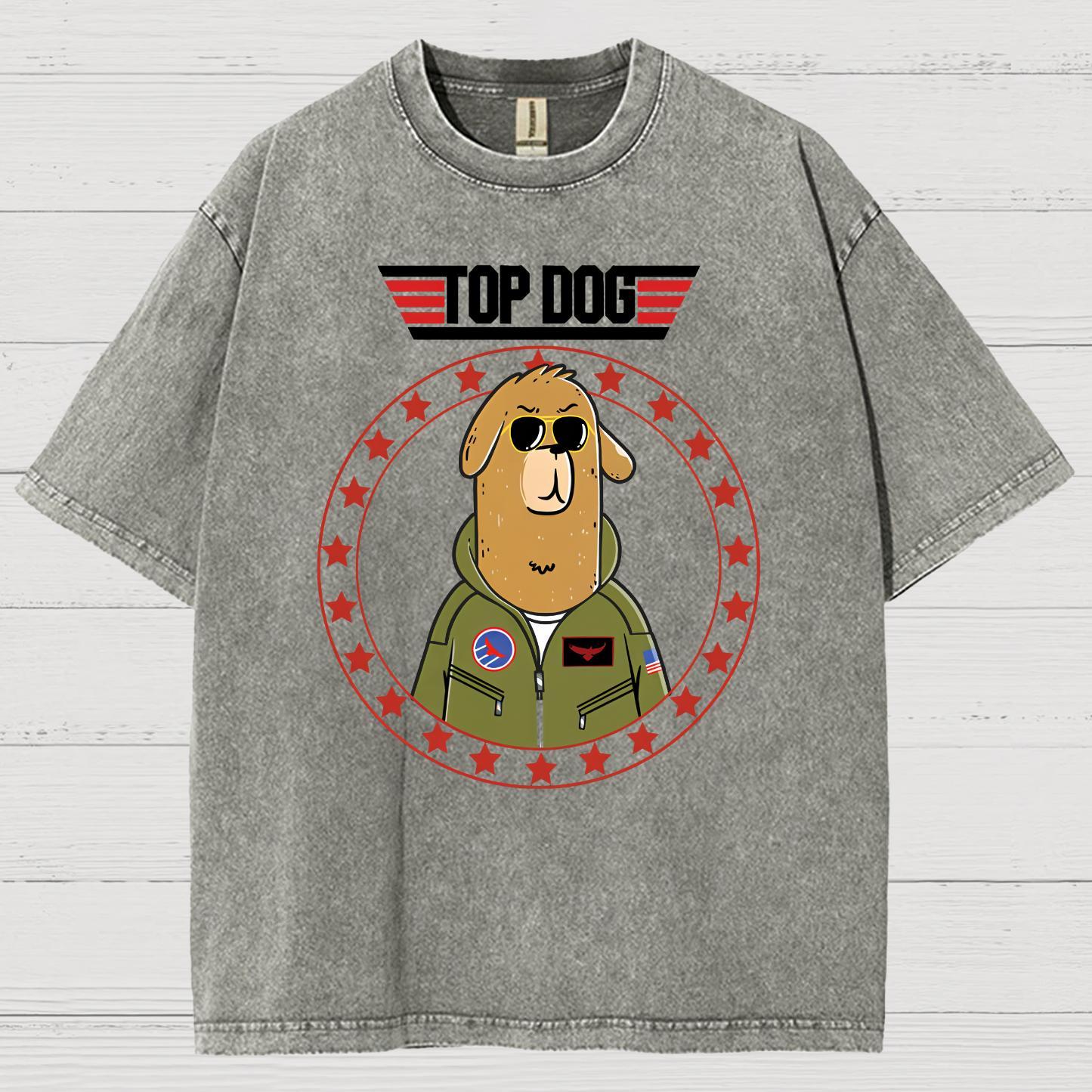 Top Dog.Sarcasm Vintage Distressed T-shirt