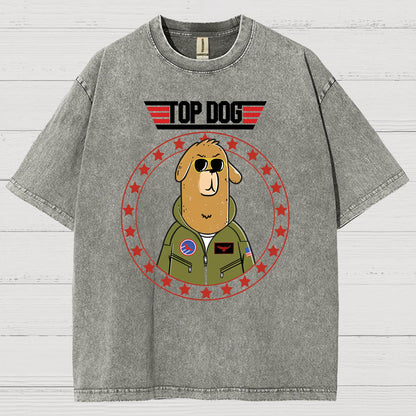 Top Dog.Sarcasm Vintage Distressed T-shirt