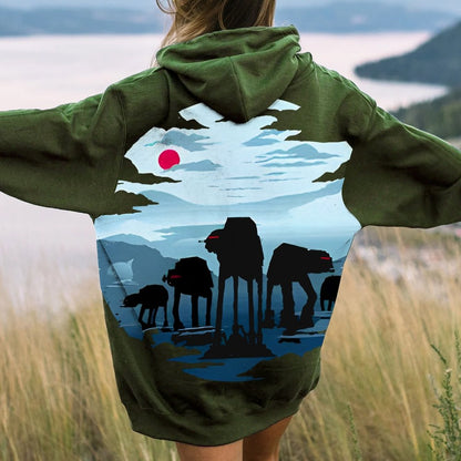Assault Squad Printed Back Cotton Hoodie