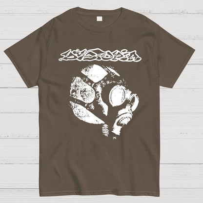 Dystopia - World Gas Mask Back Geek T-Shirt