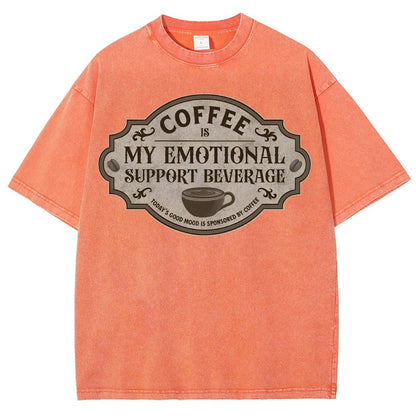 My Emotional Support Beverage Vintage Distressed T-shirt