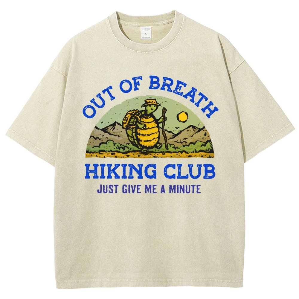 Out Of Breath Hiking Club Vintage Distressed T-shirt