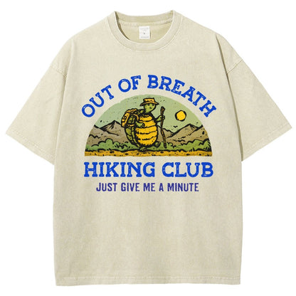 Out Of Breath Hiking Club Vintage Distressed T-shirt