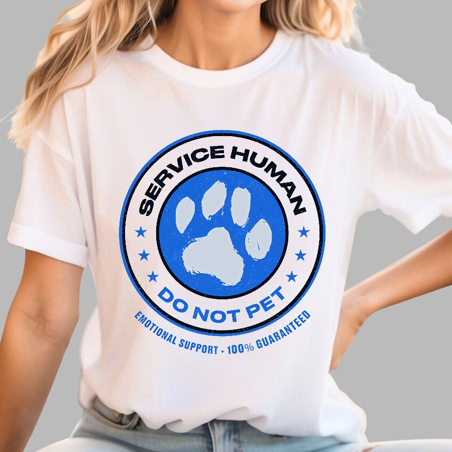 Service Human Do Not Pet Geek T-Shirt